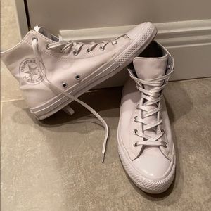 High top all white converse